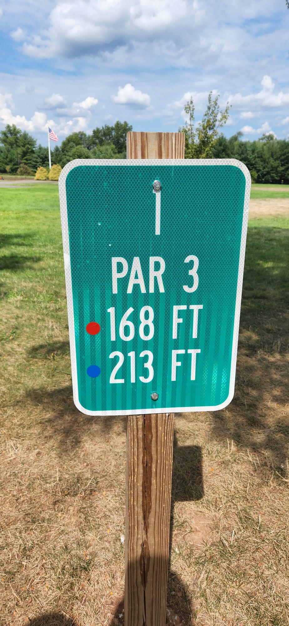 Nicely marked tees.