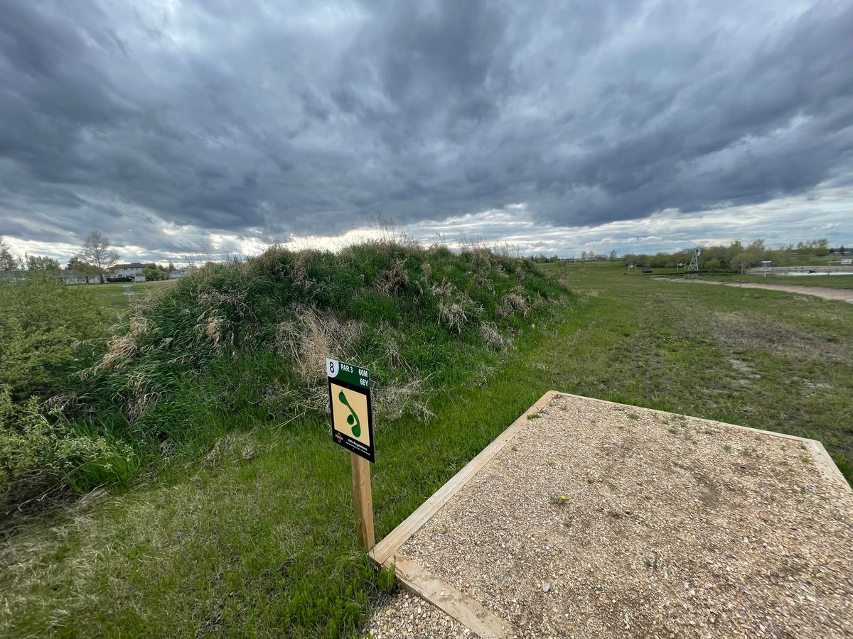 Hole 8 - Must clear mando hill before fading left.