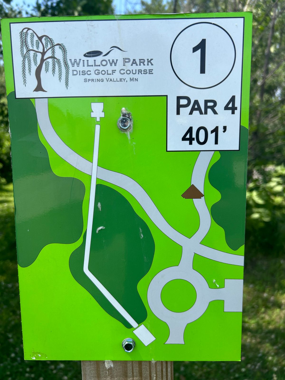 Hole 1 signage