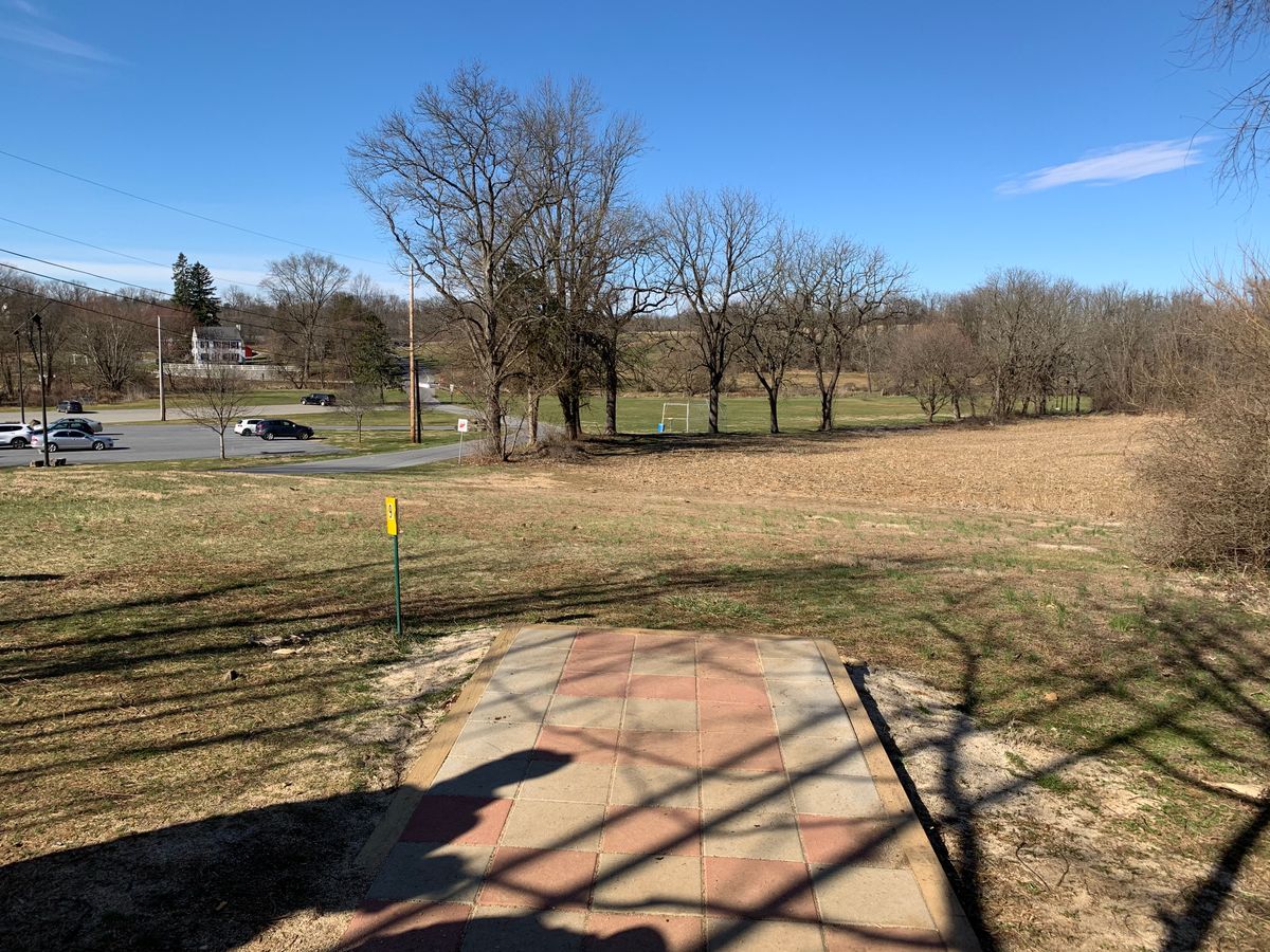 Hole #9 down hill. Come throw it before the corn is up!
