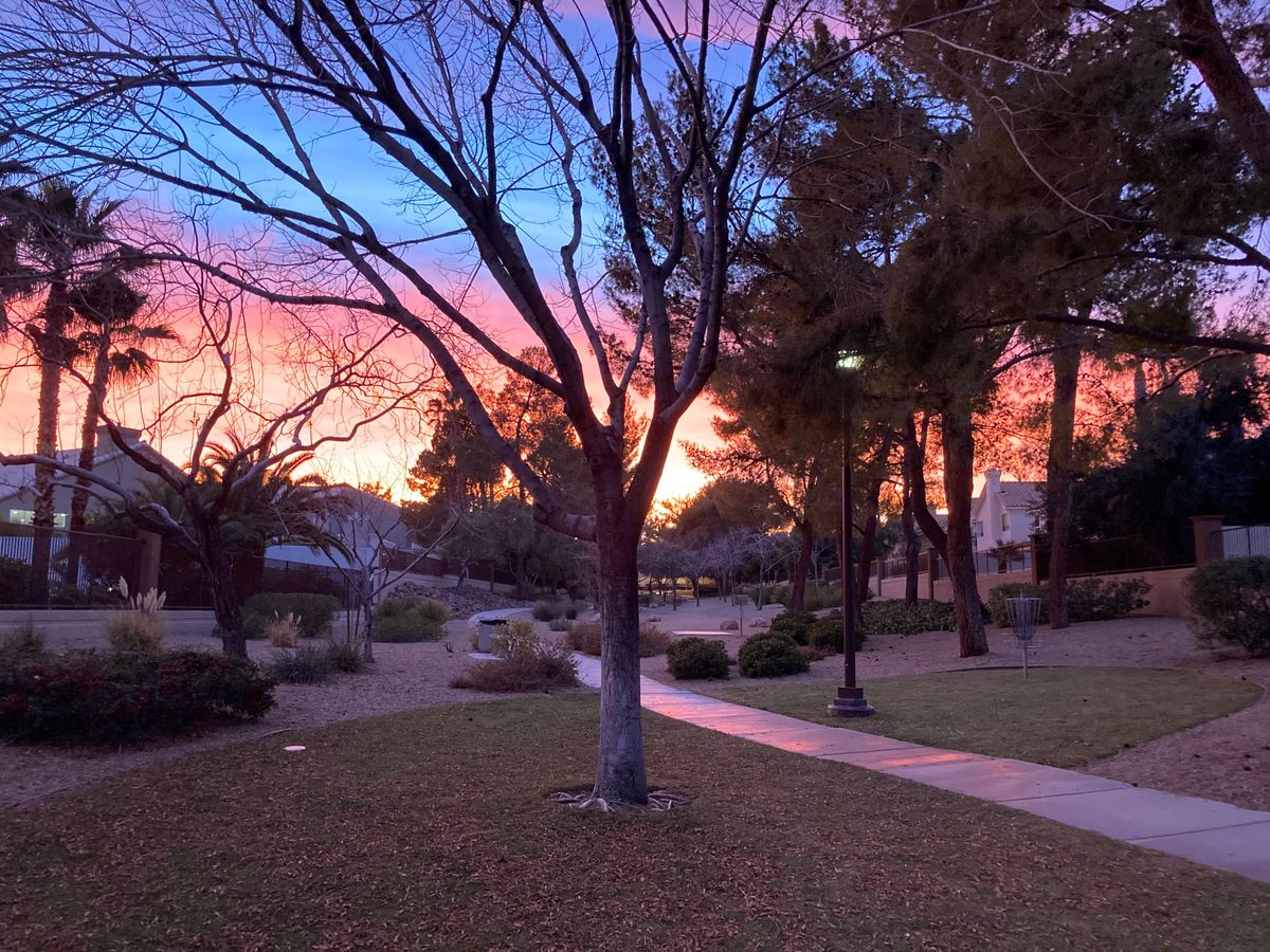 Hole 17 at sunset