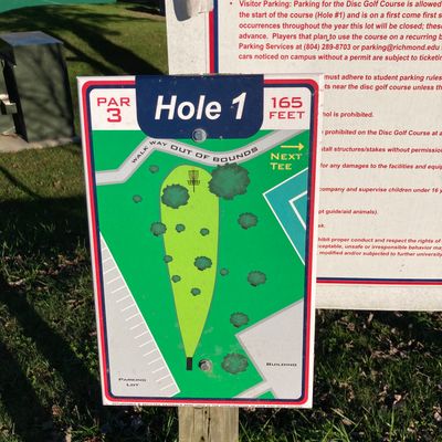 Hole 1 sign