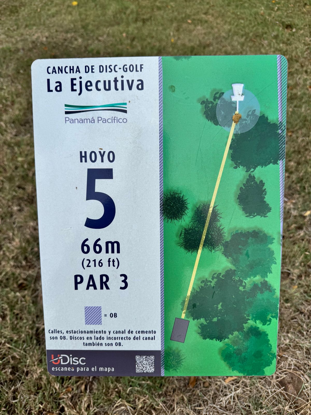 Hole 5 sign