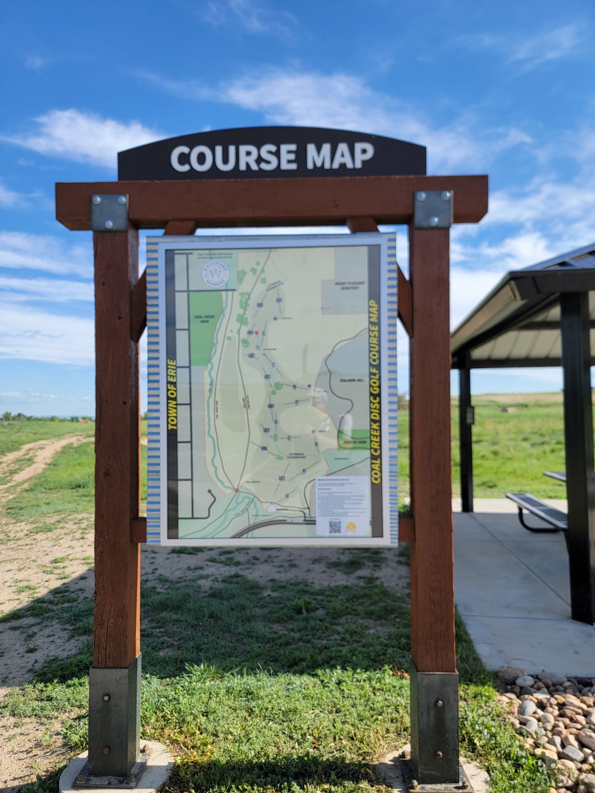 Course map at hole 1