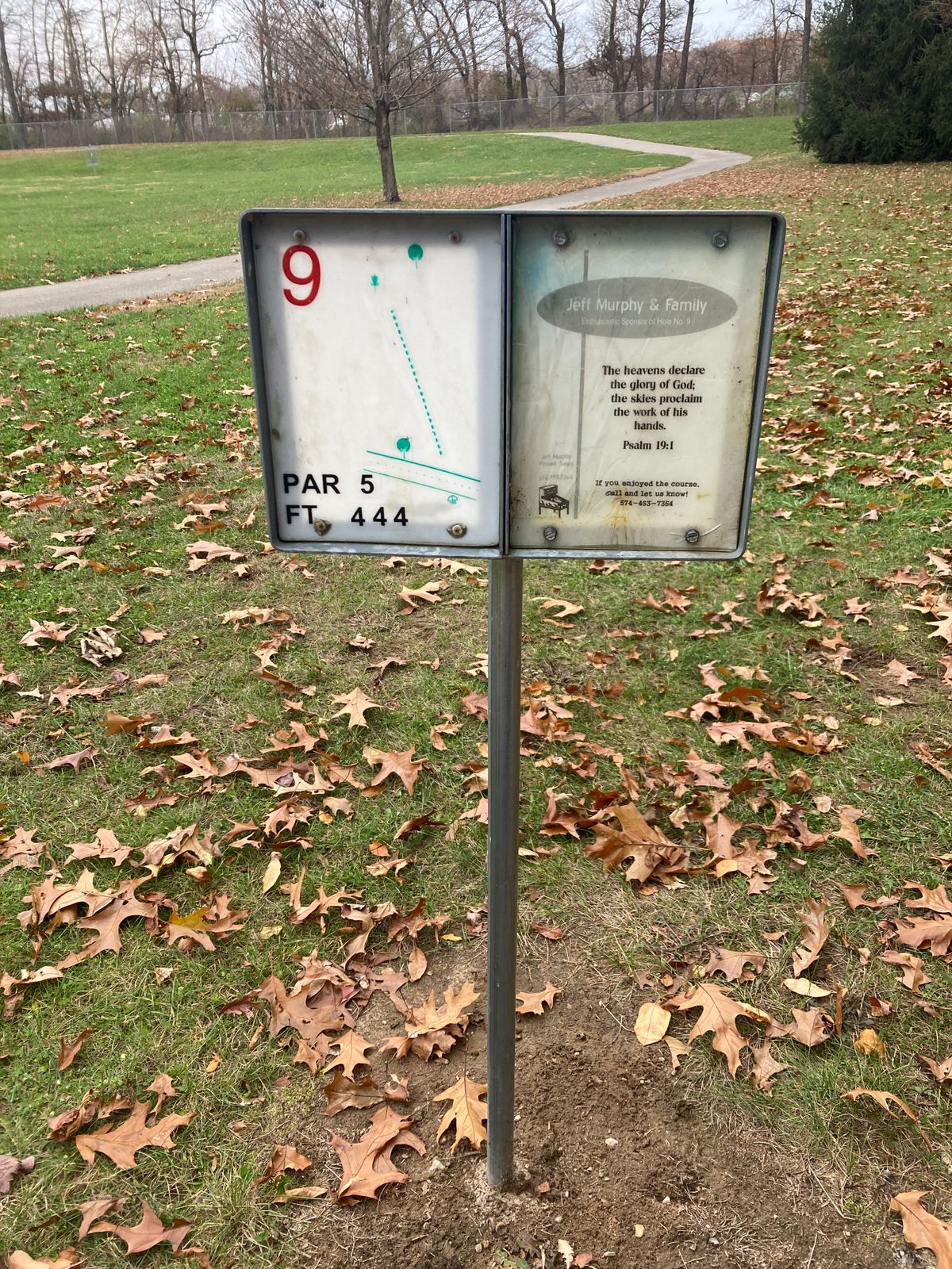 Sign at Tee Pad 09.