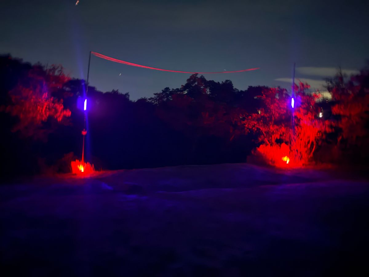 Hole 17 triple mando lit up for Space Race 2025