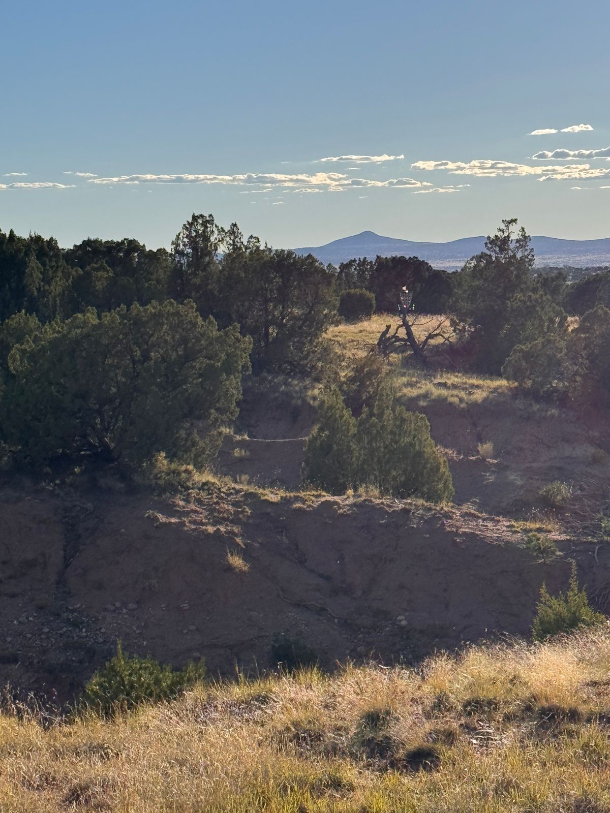 Washed out area running through several holes