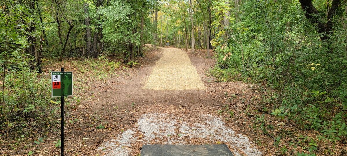 Hole 6 tee. Uphill and straight. Hole 15 is an ace waiting to happen.