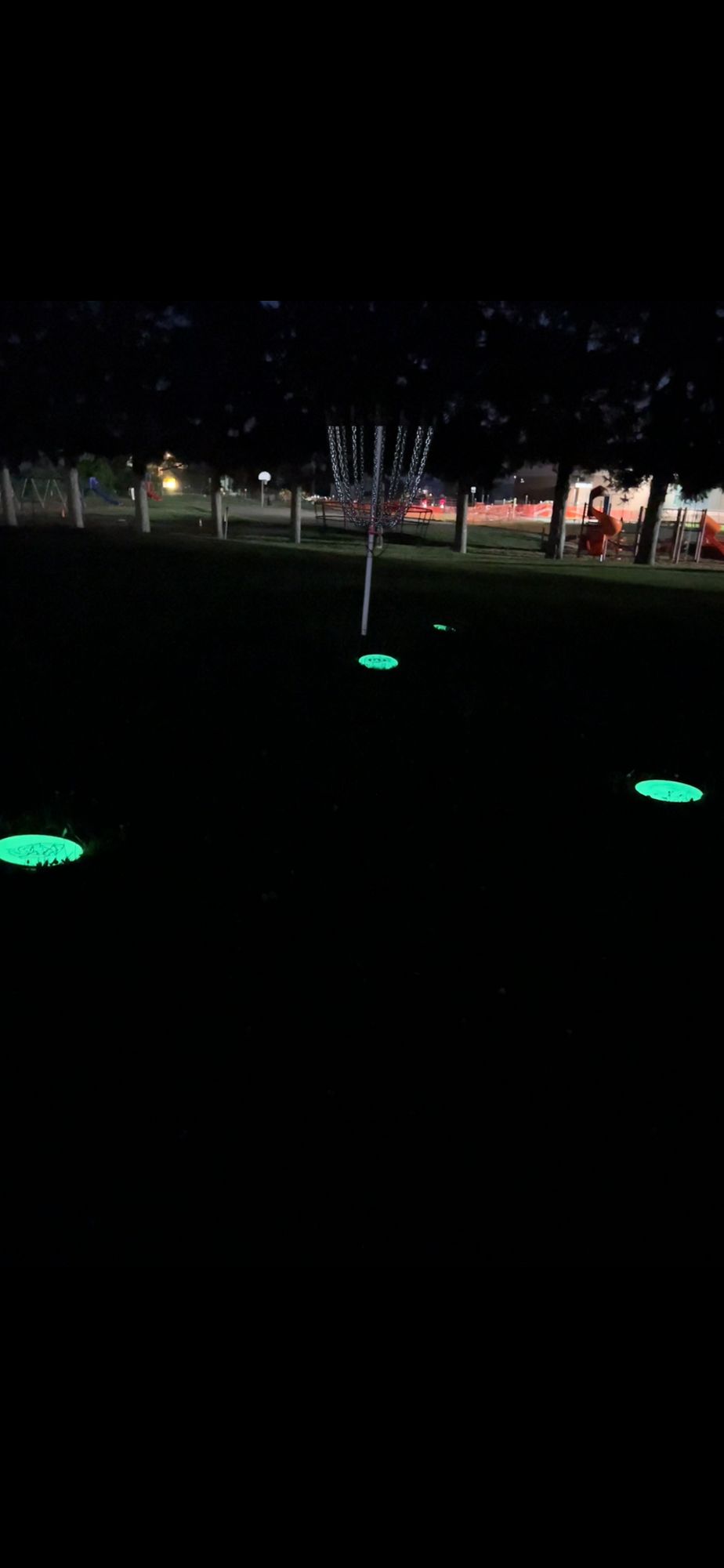Night glow disc golf