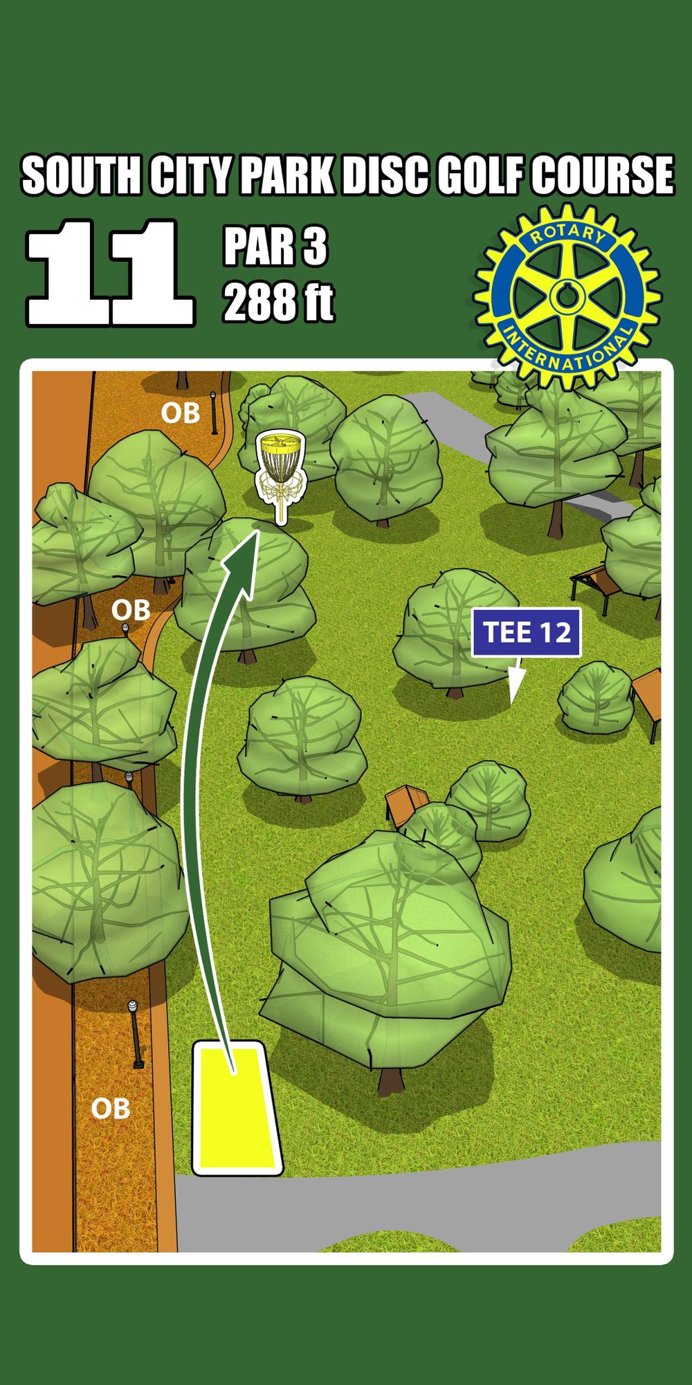 Hole 11 Tee Sign