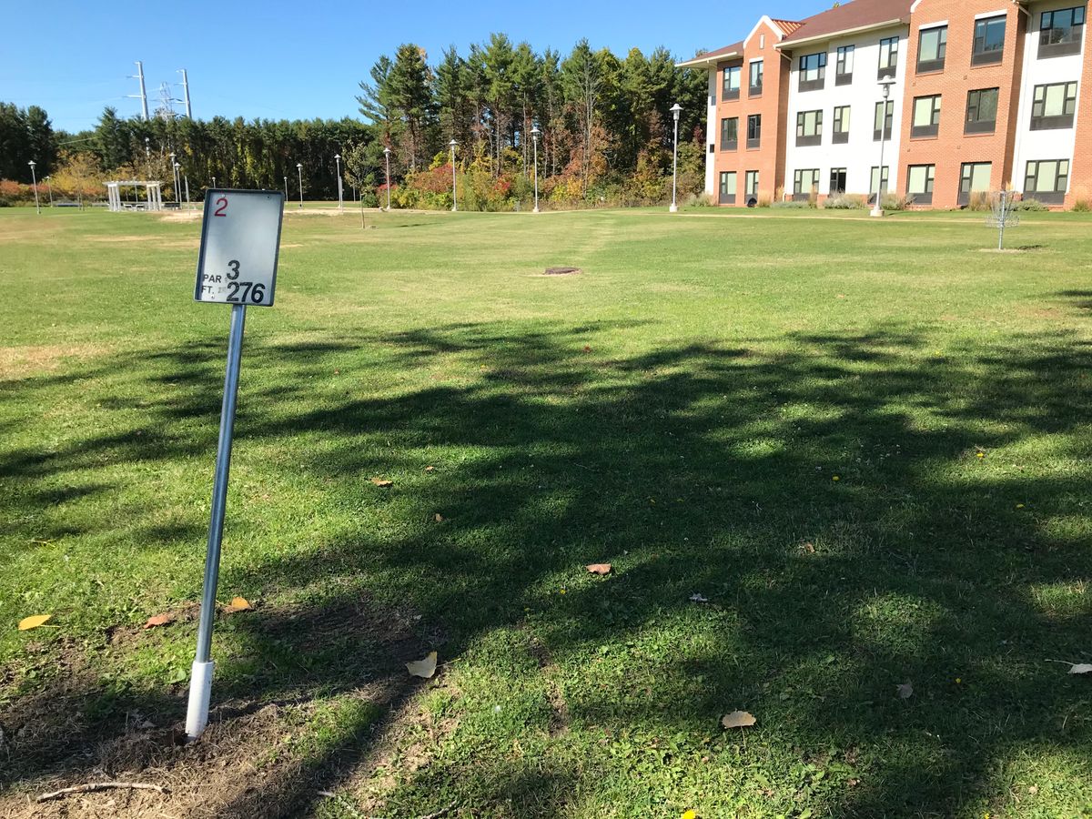 Hole 2. Need to go west behind building