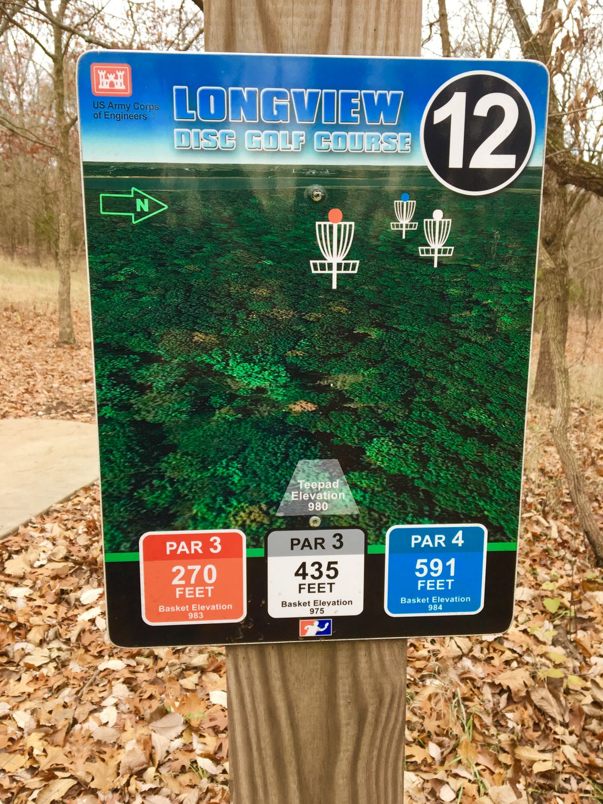 Hole 12 Tee Sign