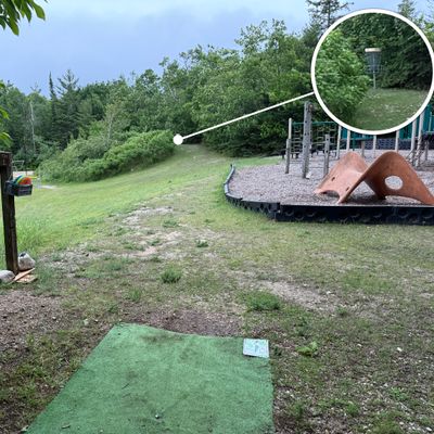 Hole 1 - danger on left but not as thick as pines on the right!