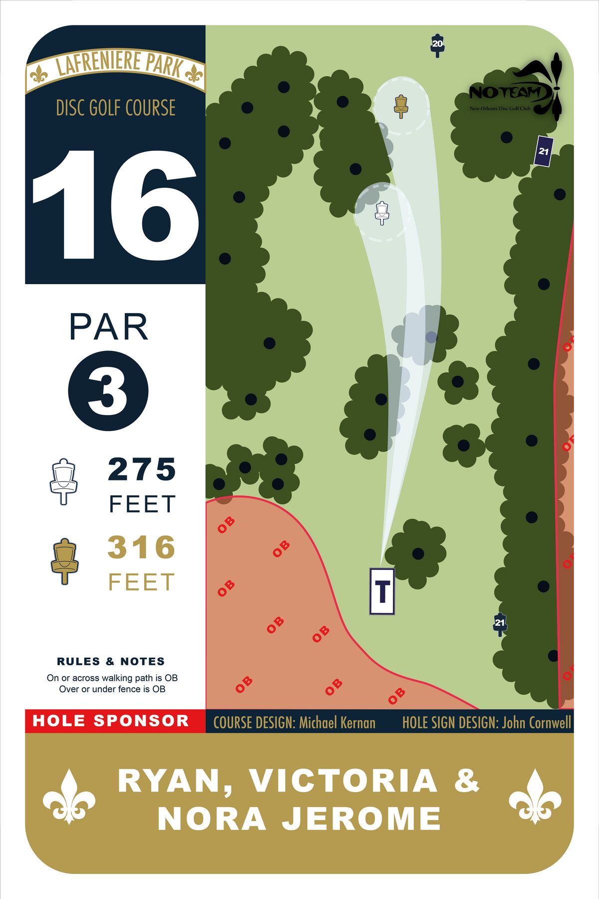Hole 16 sign
