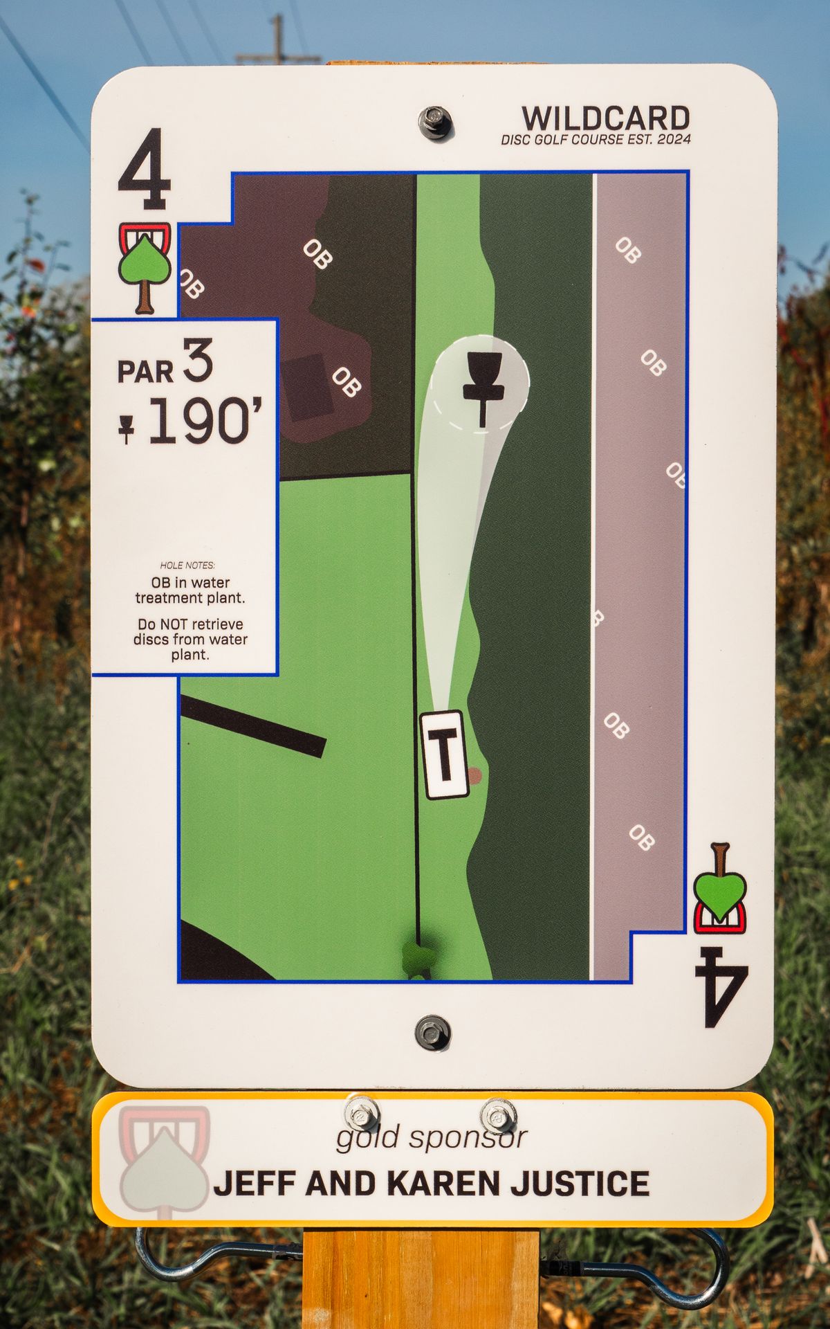 Hole 4 Tee Sign