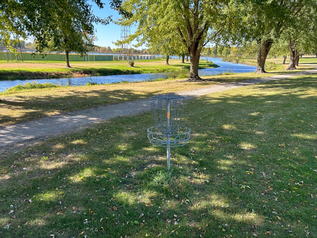 Hole 2s basket near the creek