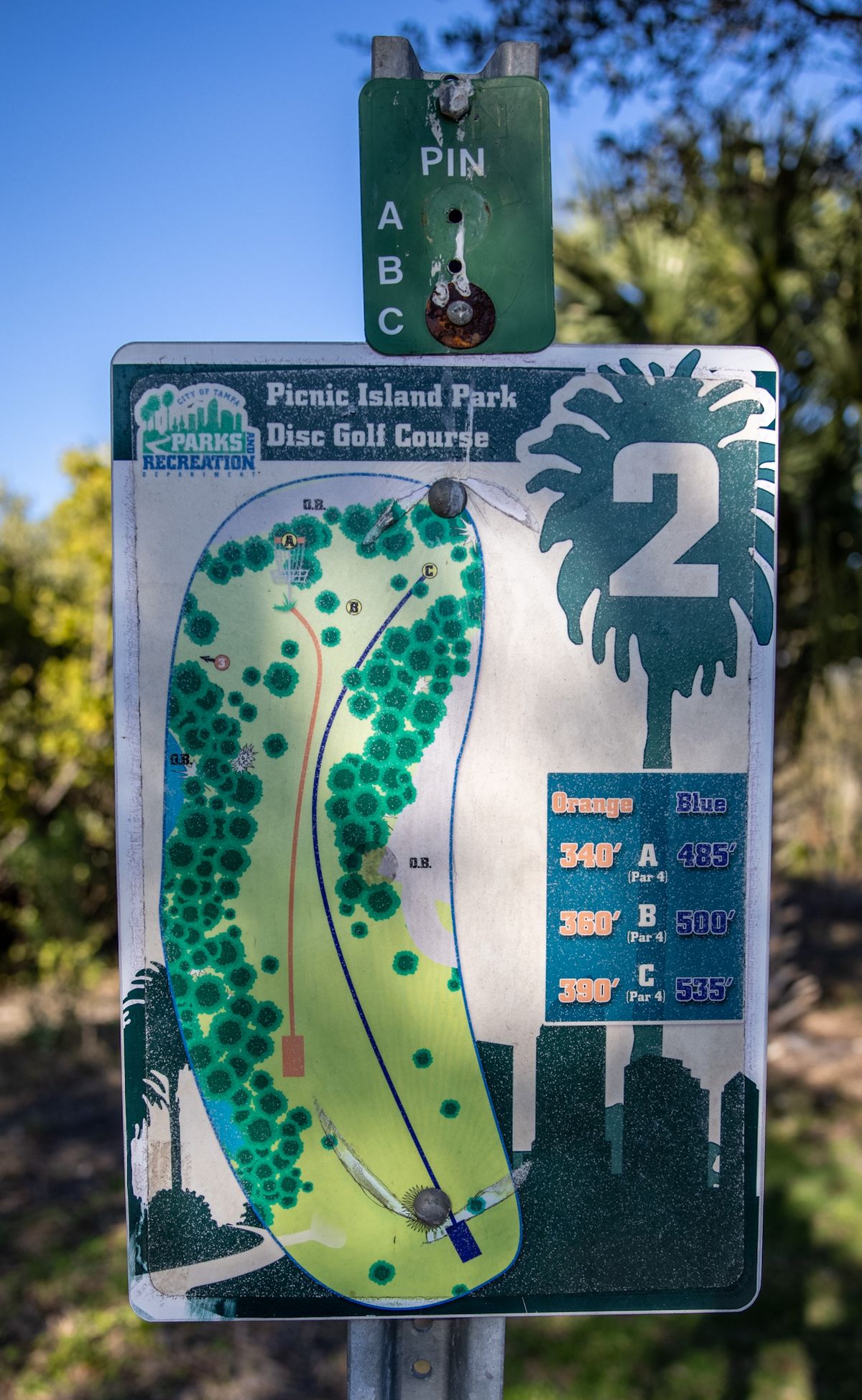 Hole 2 Sign.