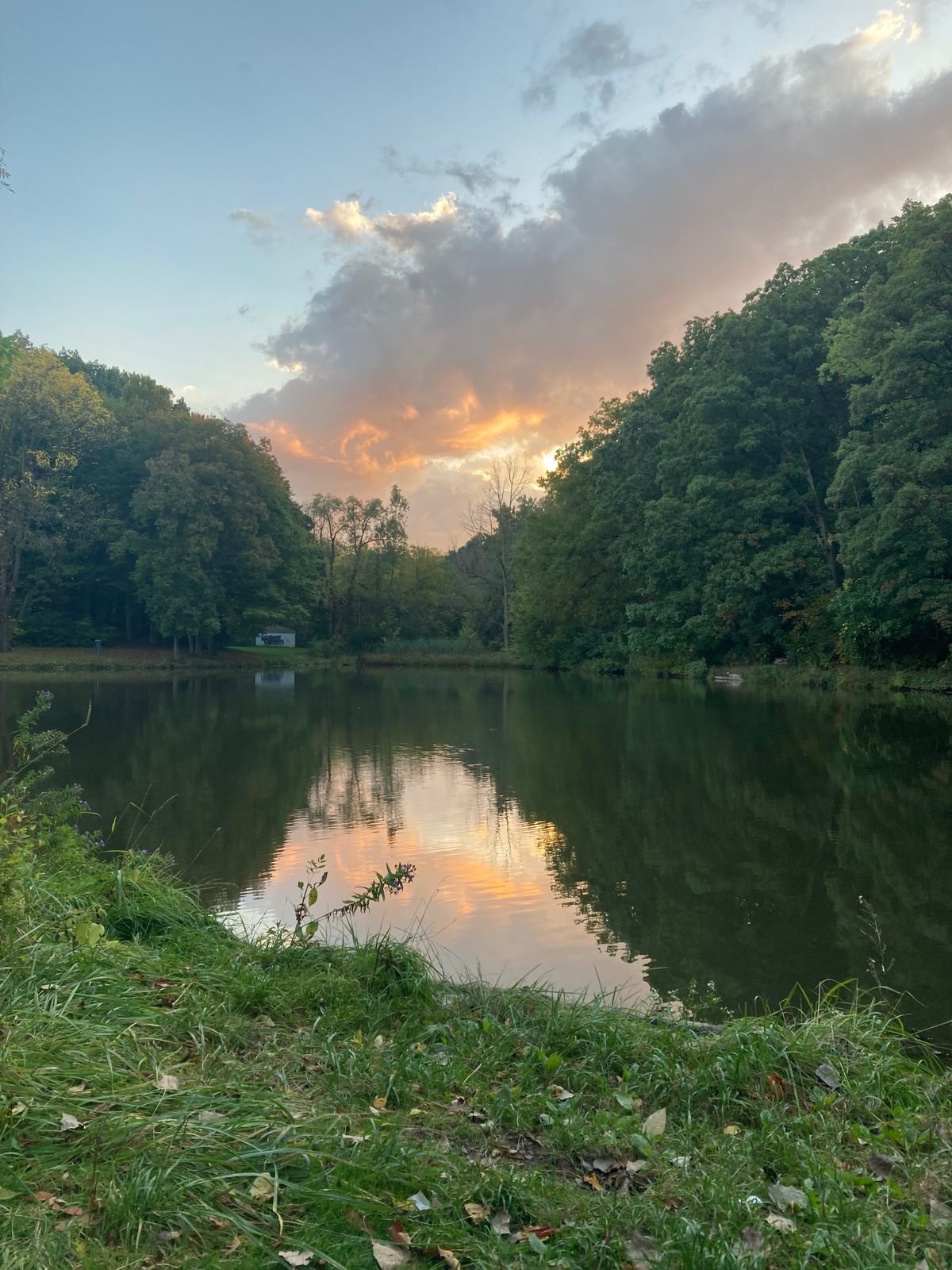 The lake between holes 16 and 17. Hole 9 also crosses a corner of it