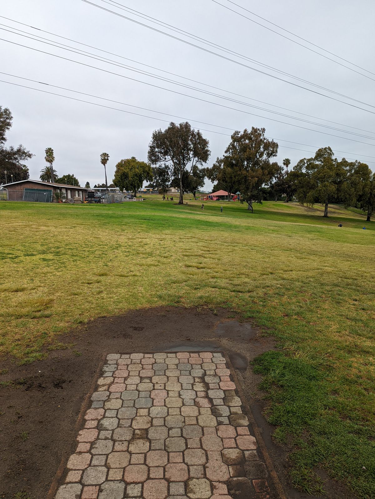 Hole 4 short/long. Long basket about 75 feet behind short basket. OB fence on left(city shed)