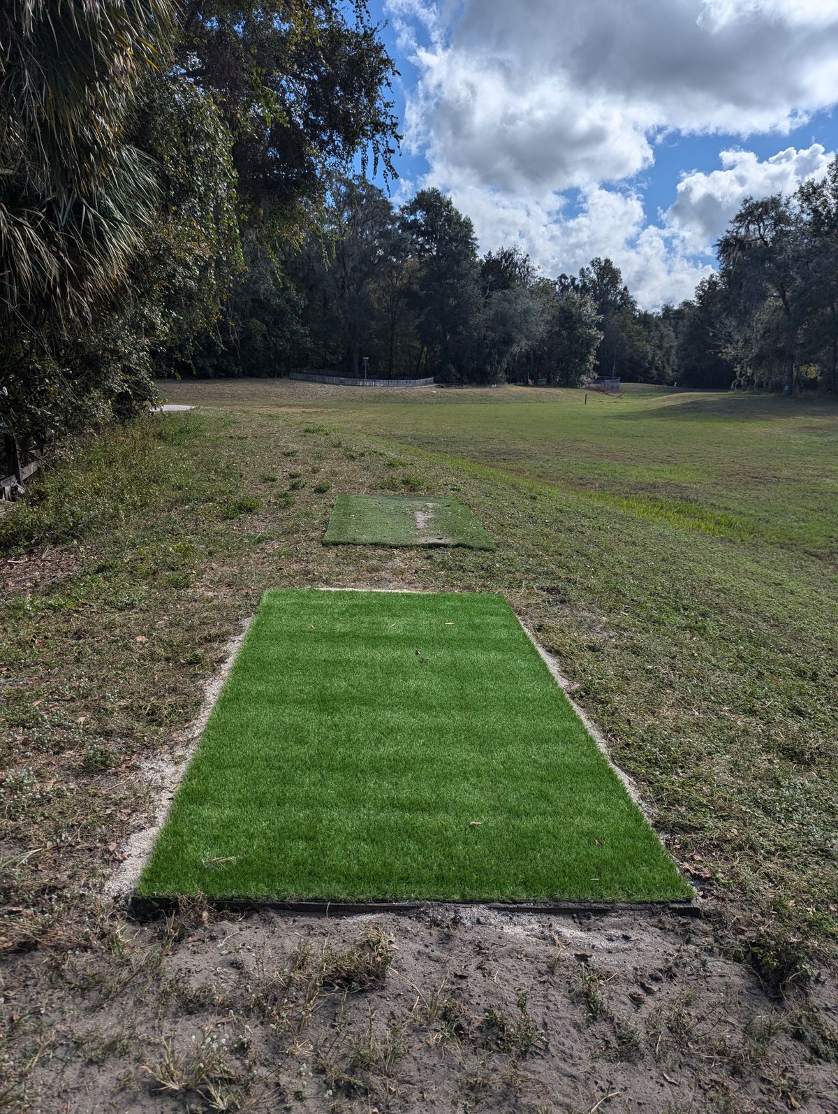 Hole 12 long pad new turf