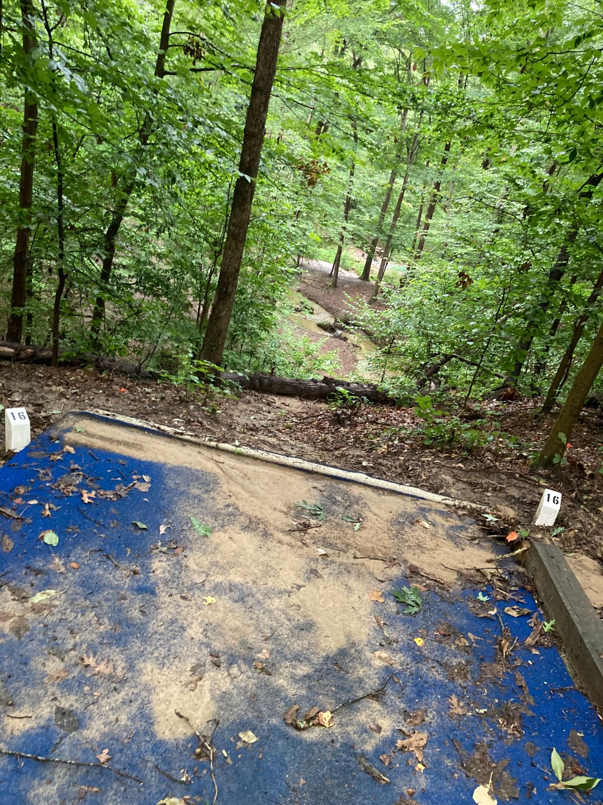 Blue tee pad for 16