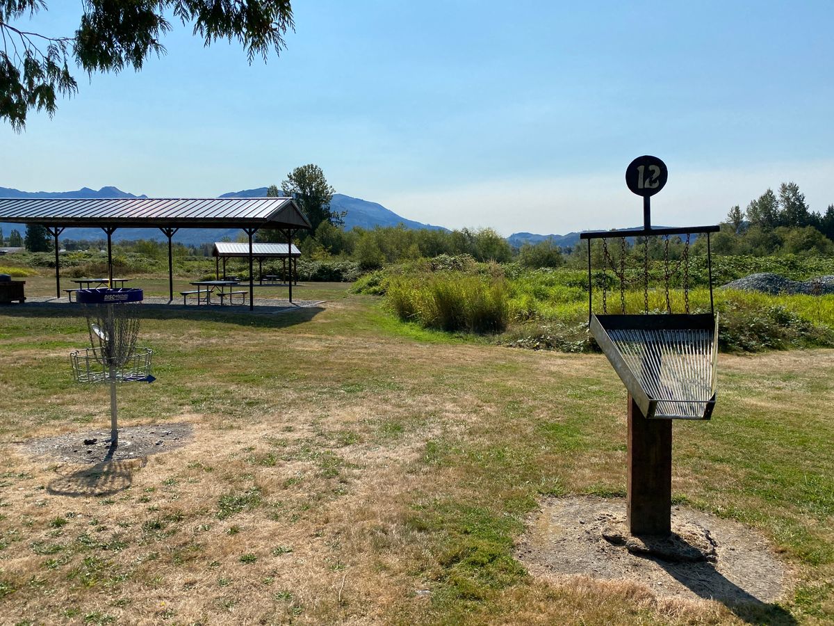 Hole 12 basket options.
