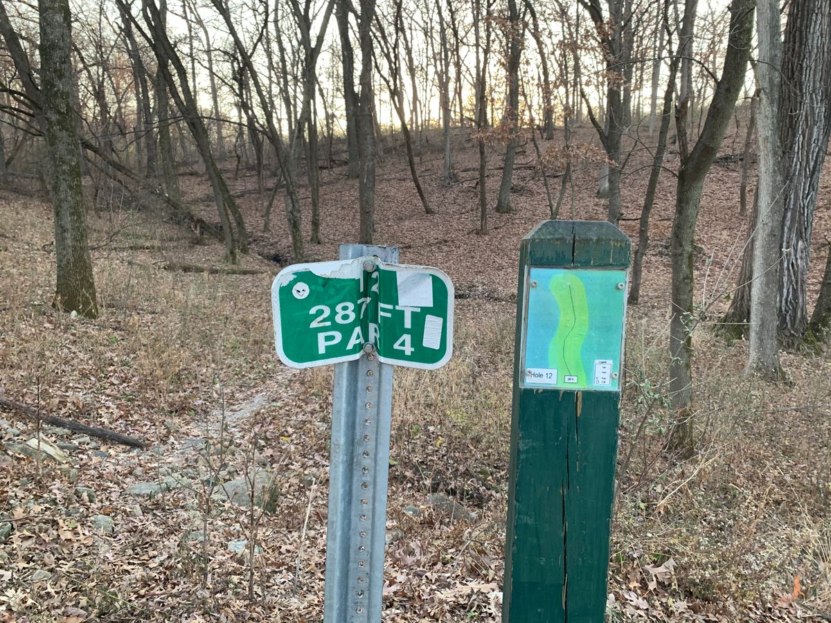 Hole 12 signage/map