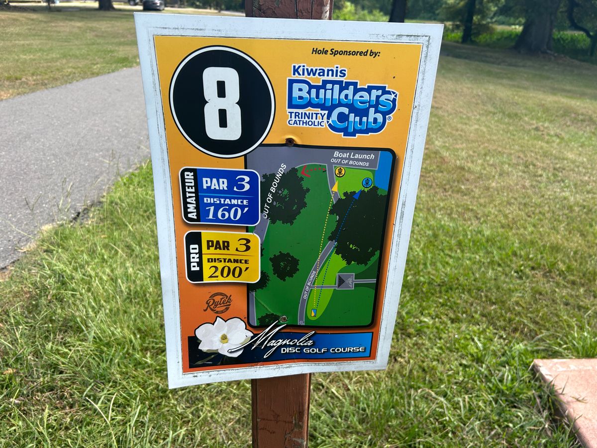 Hole 8 Tee Sign