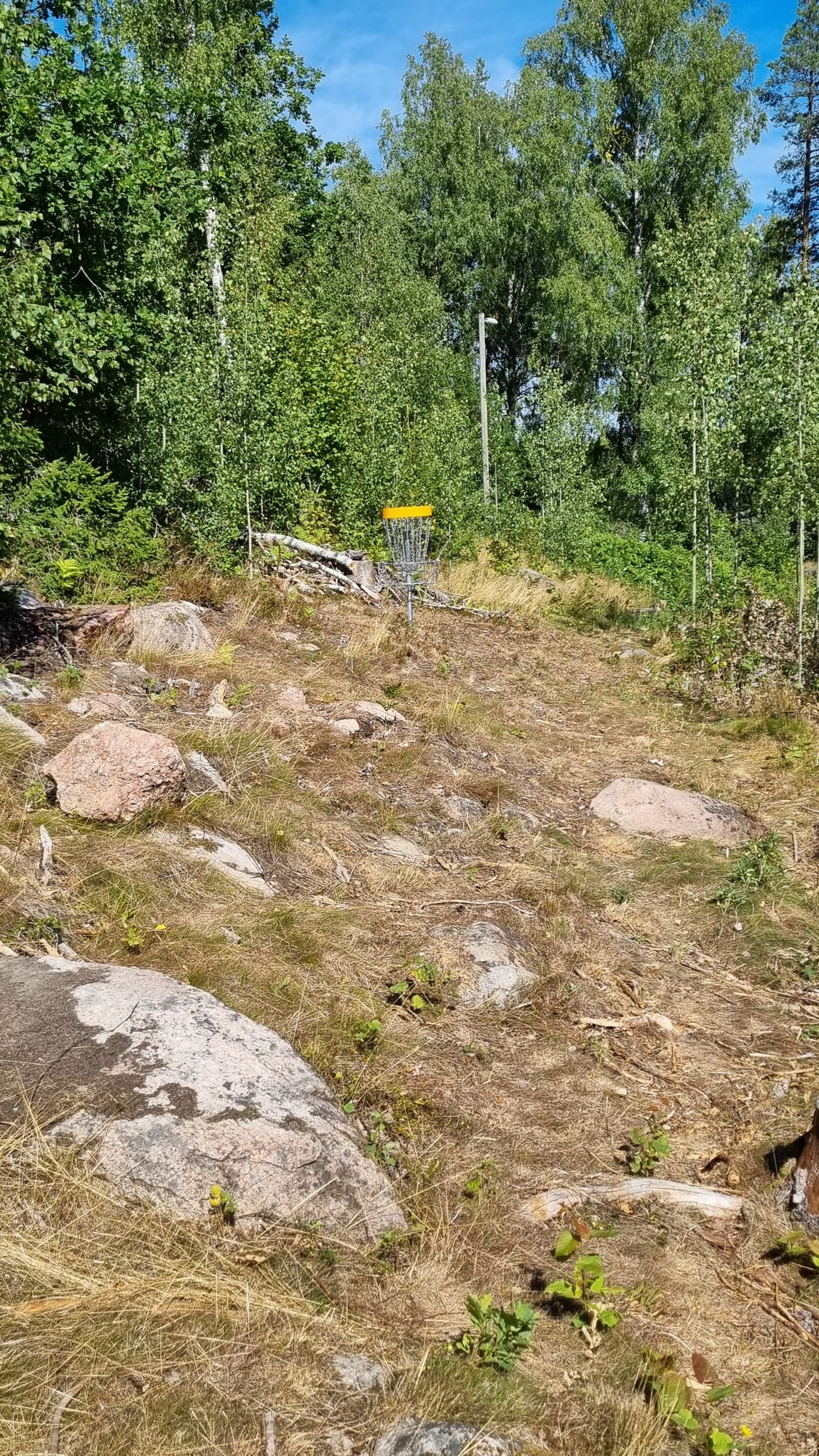 Hål 9 -  bra att ha en spanare!