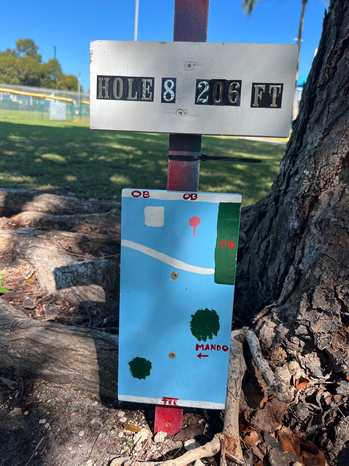 Hole 8 tee marker
