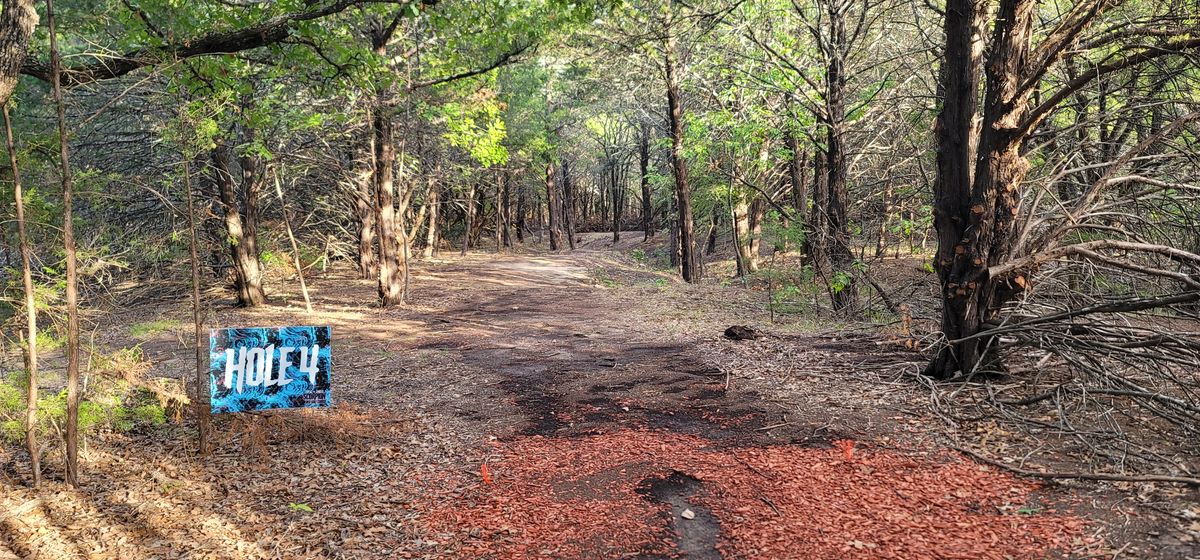 hole 4 tee - hard dogleg left