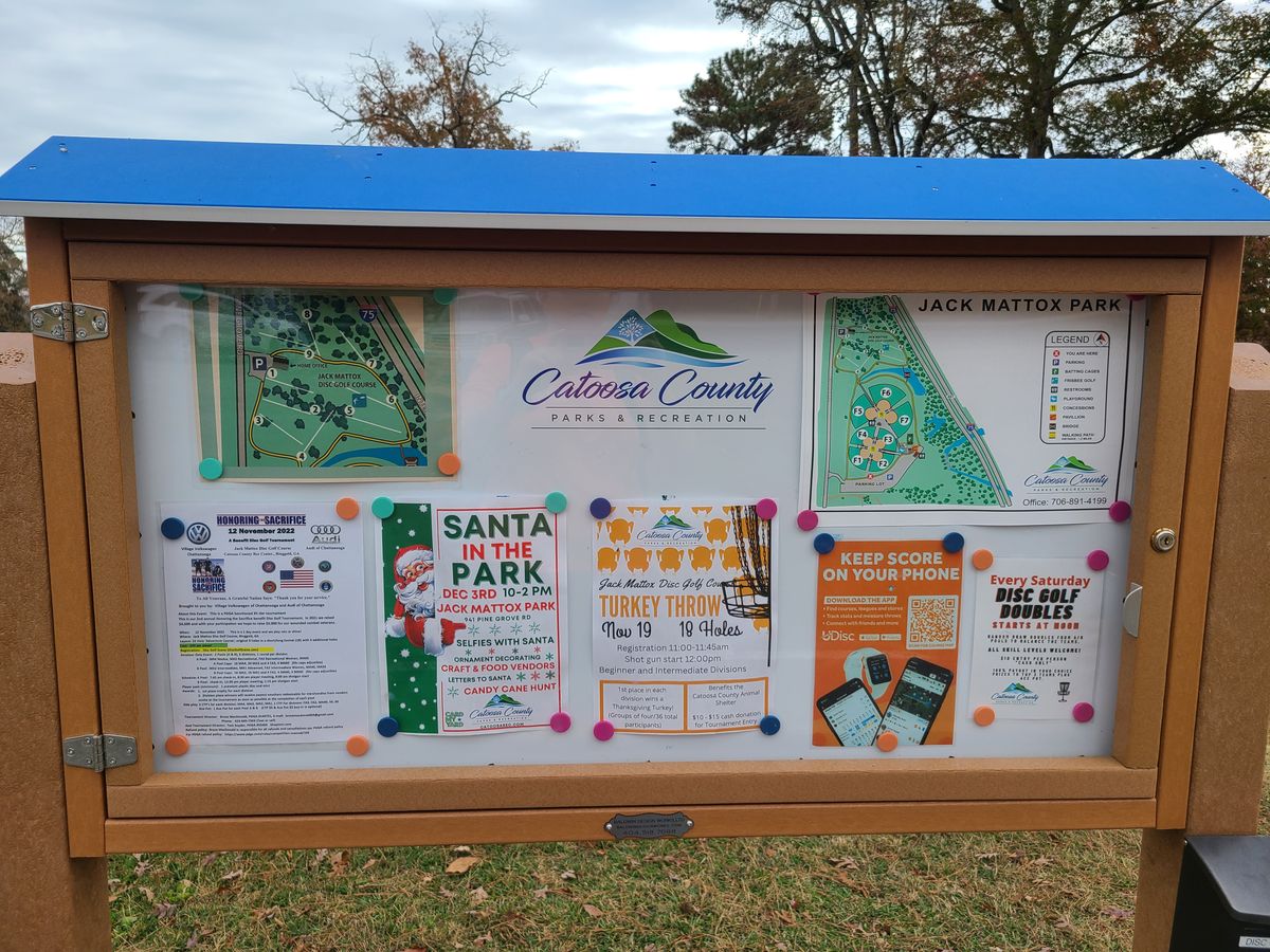 Course map at hole 1