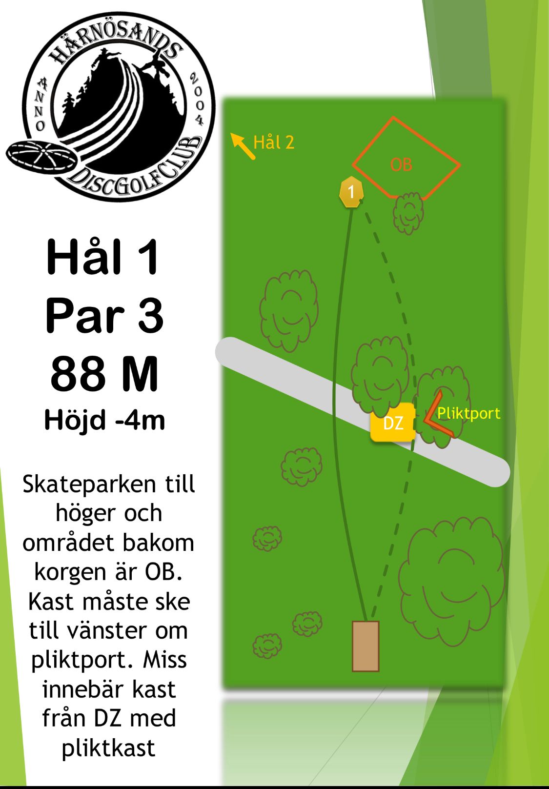 Nya teeskyltar uppsatta på banan