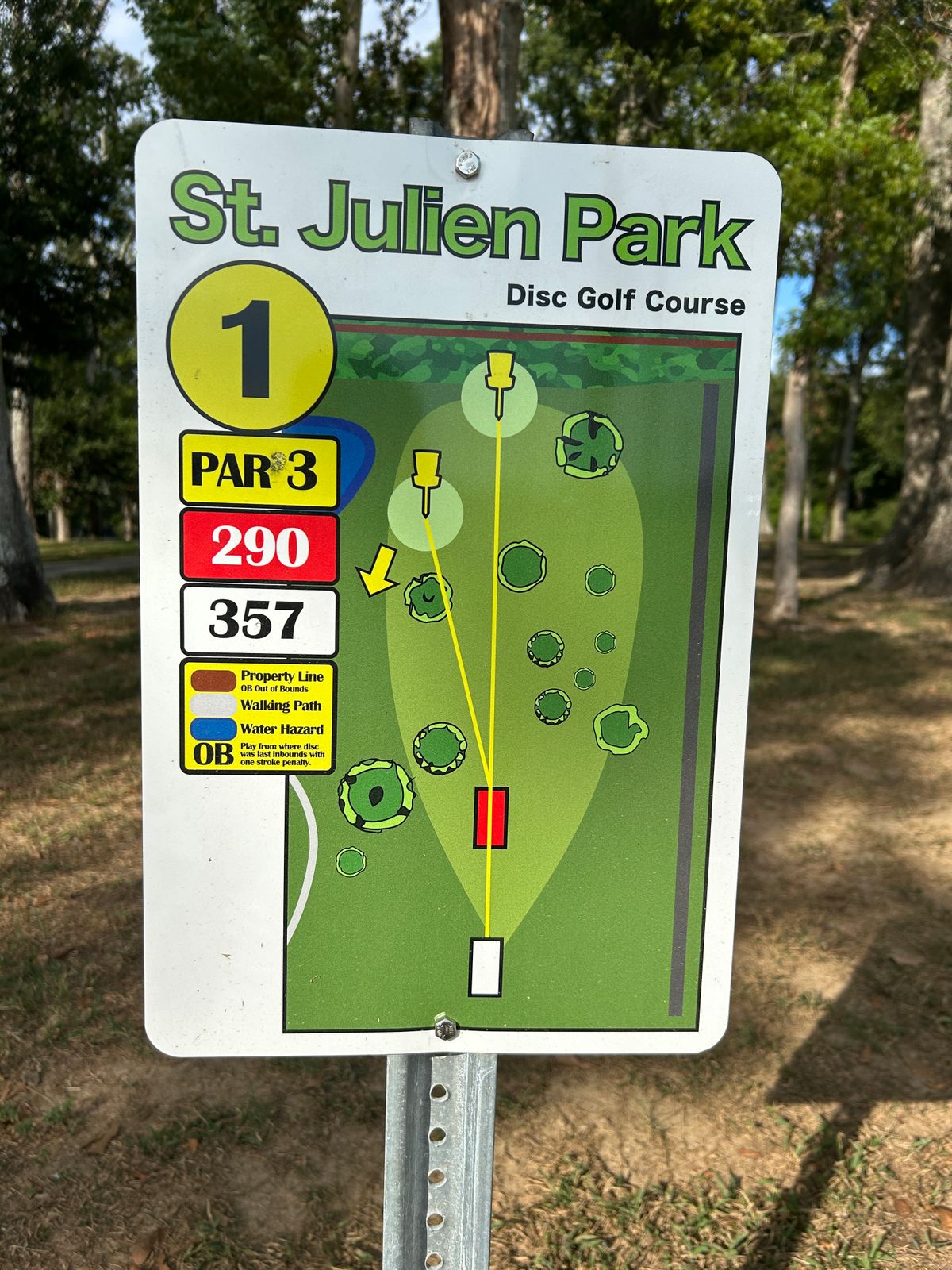 Hole 1 Tee Sign