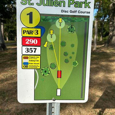 Hole 1 Tee Sign