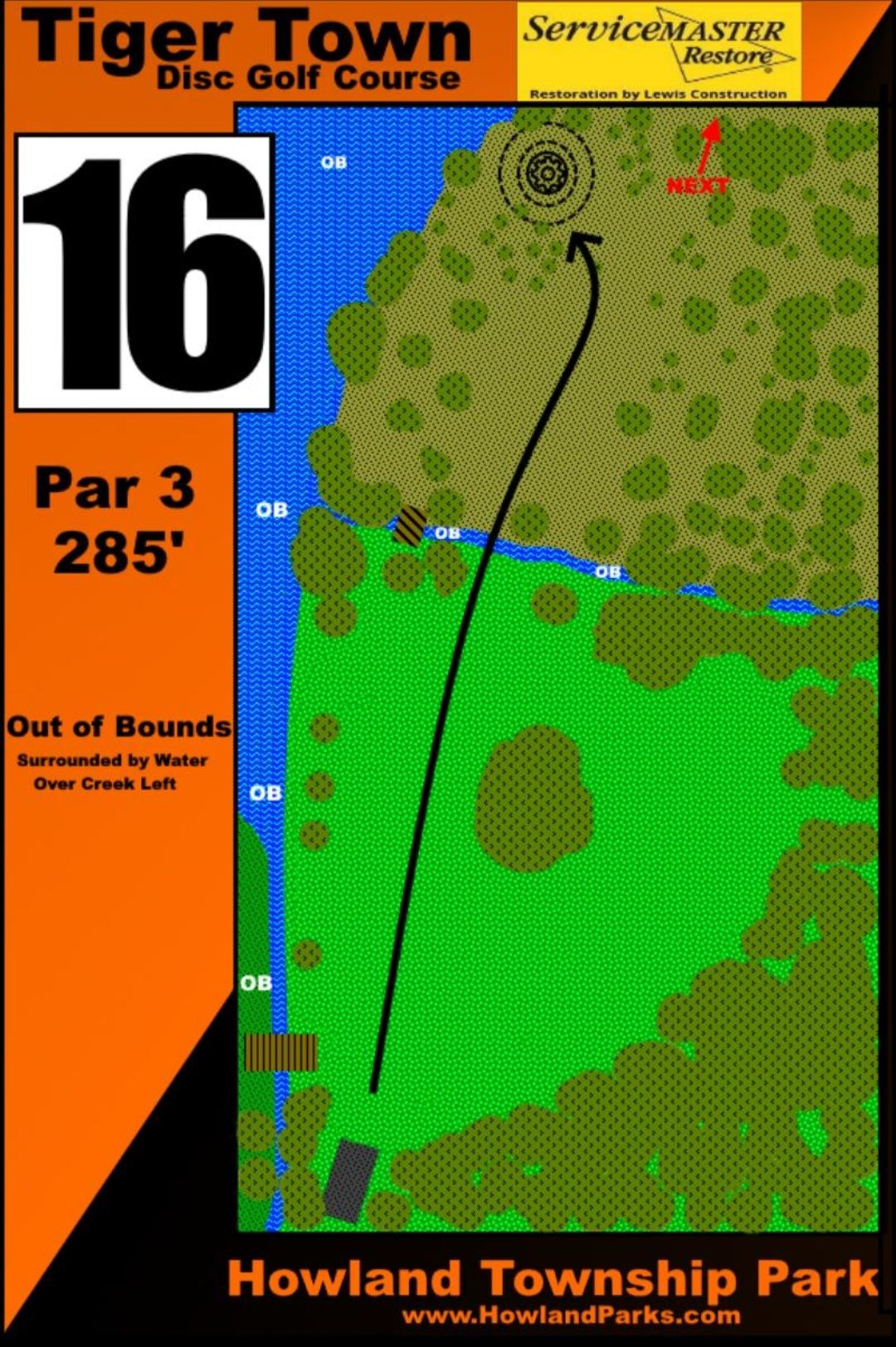 Hole 16 Tee Sign