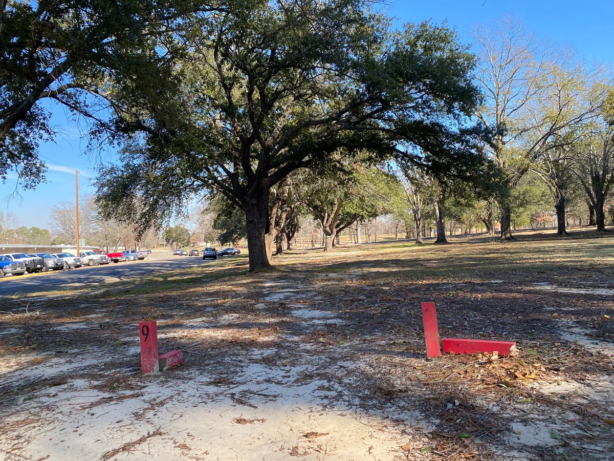 Hole 9 - 225ft. Road and beyond OB.