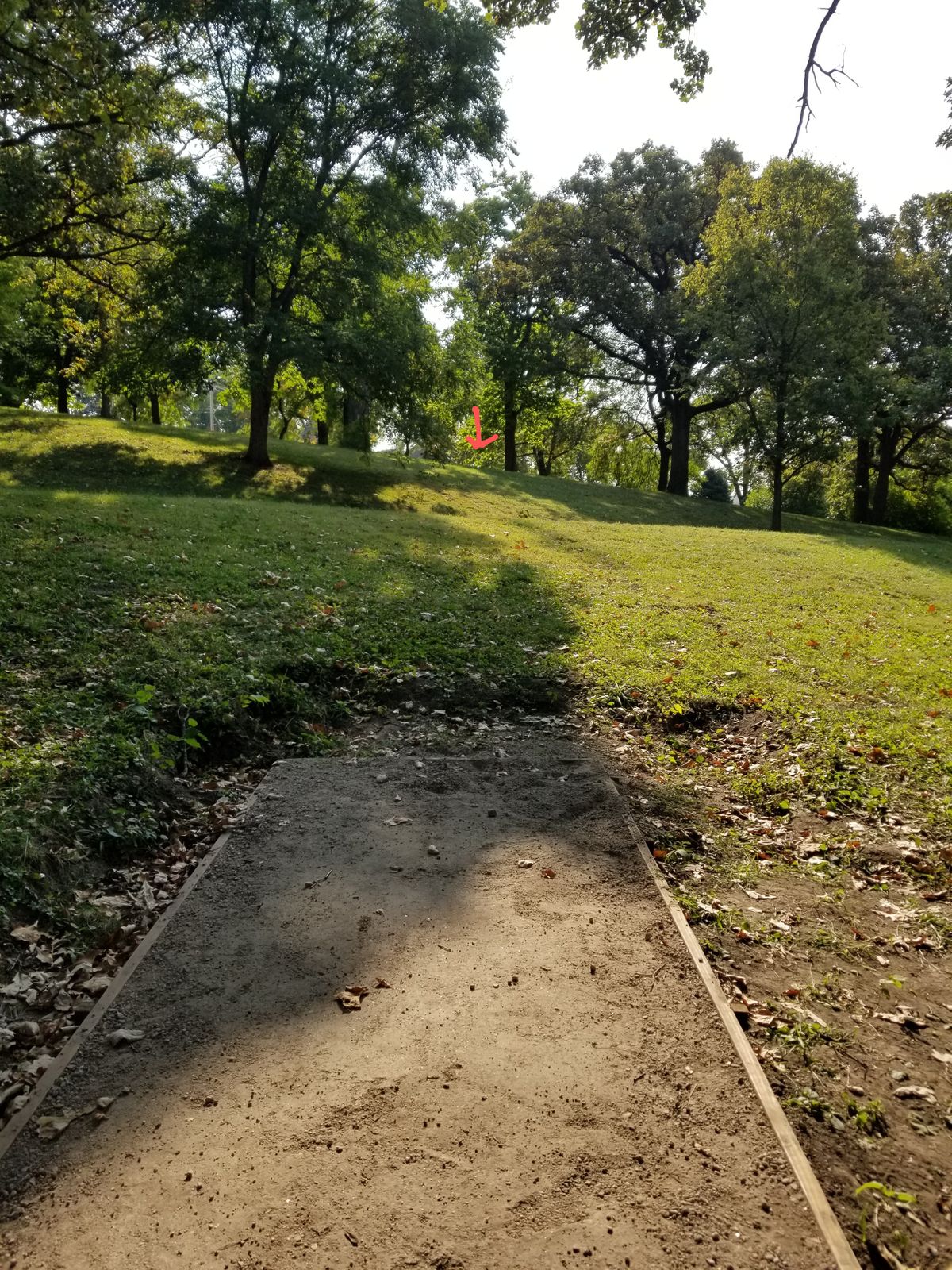 Hole 9 just over the hill