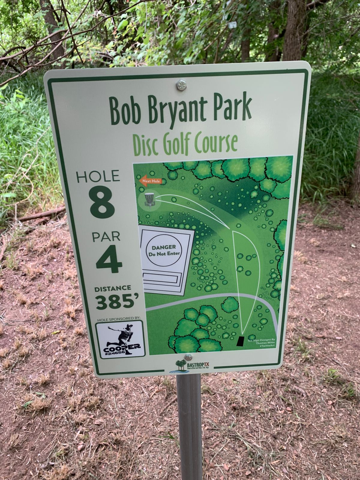 Hole 8 sign