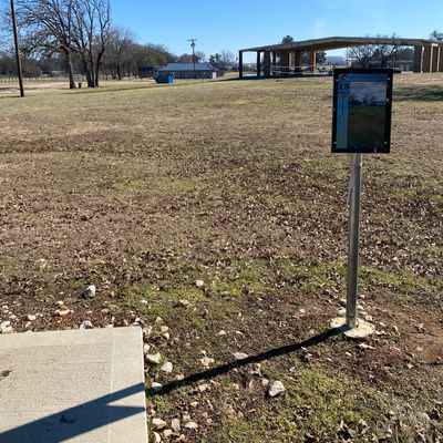 Hole 18, 151ft, OB center of left ditch, OB road and beyond