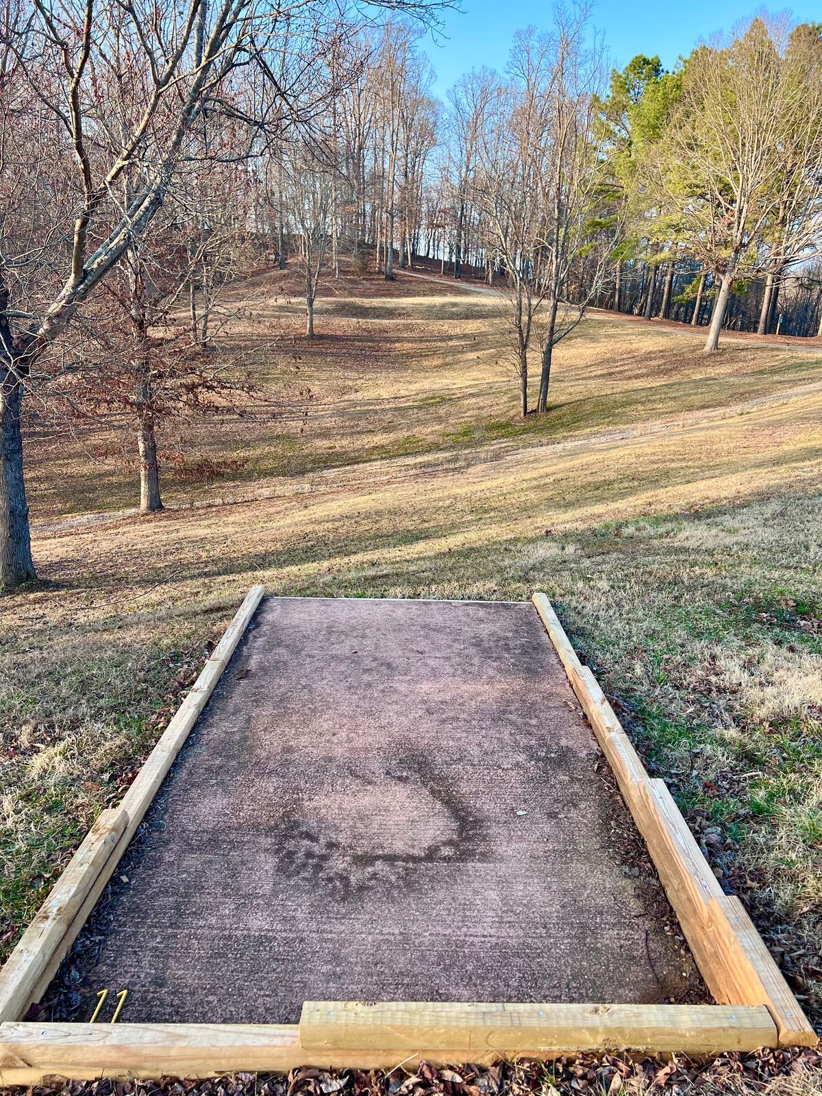 Hole 11 Gold Tee Pad/Fairway.