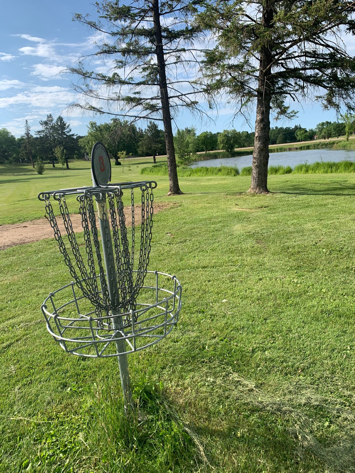 View of hole 3 basket.