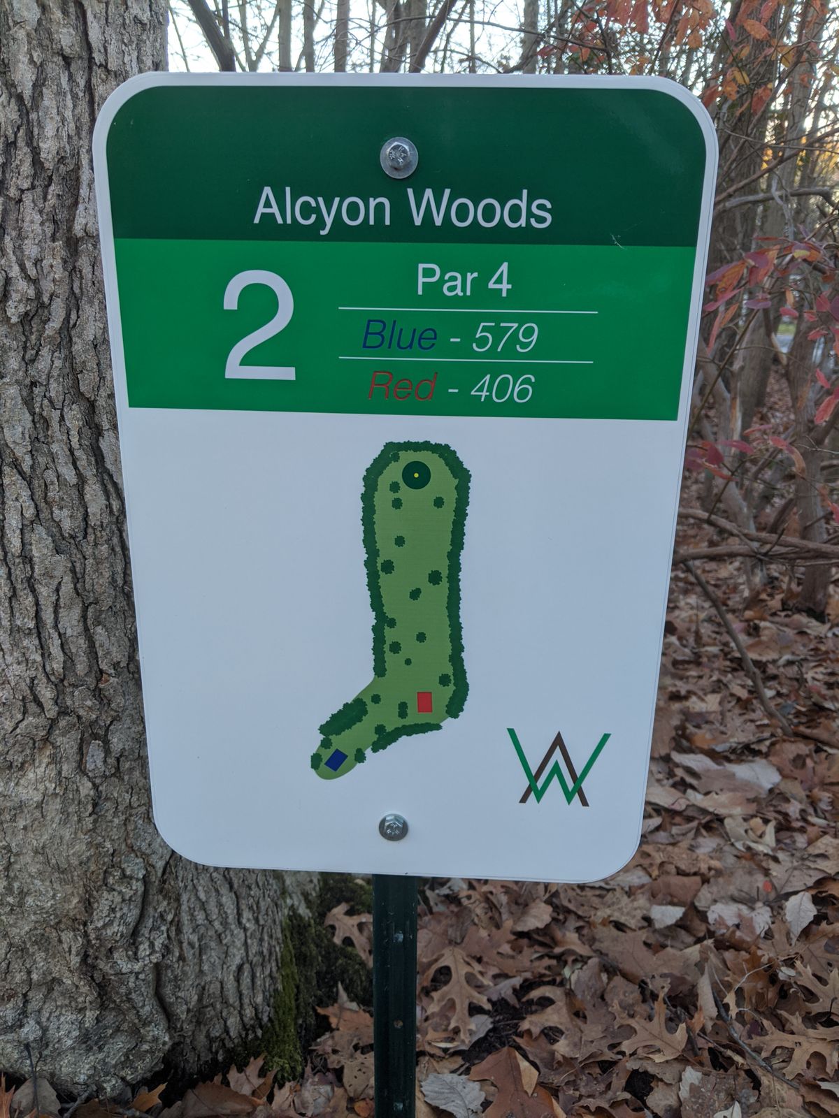Hole 2 Tee Sign