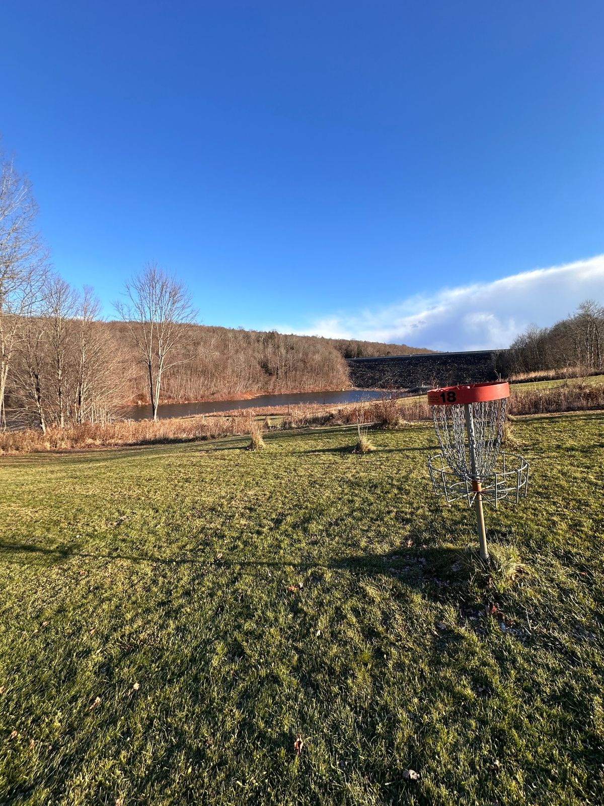 Hole 18 red basket