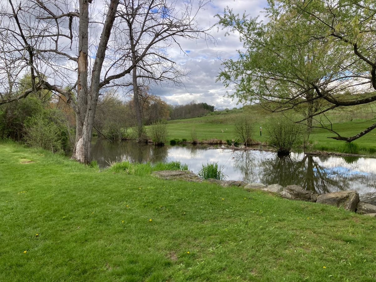 From Playground area looking across Fishkill Creek towards Hole #1 Fairway