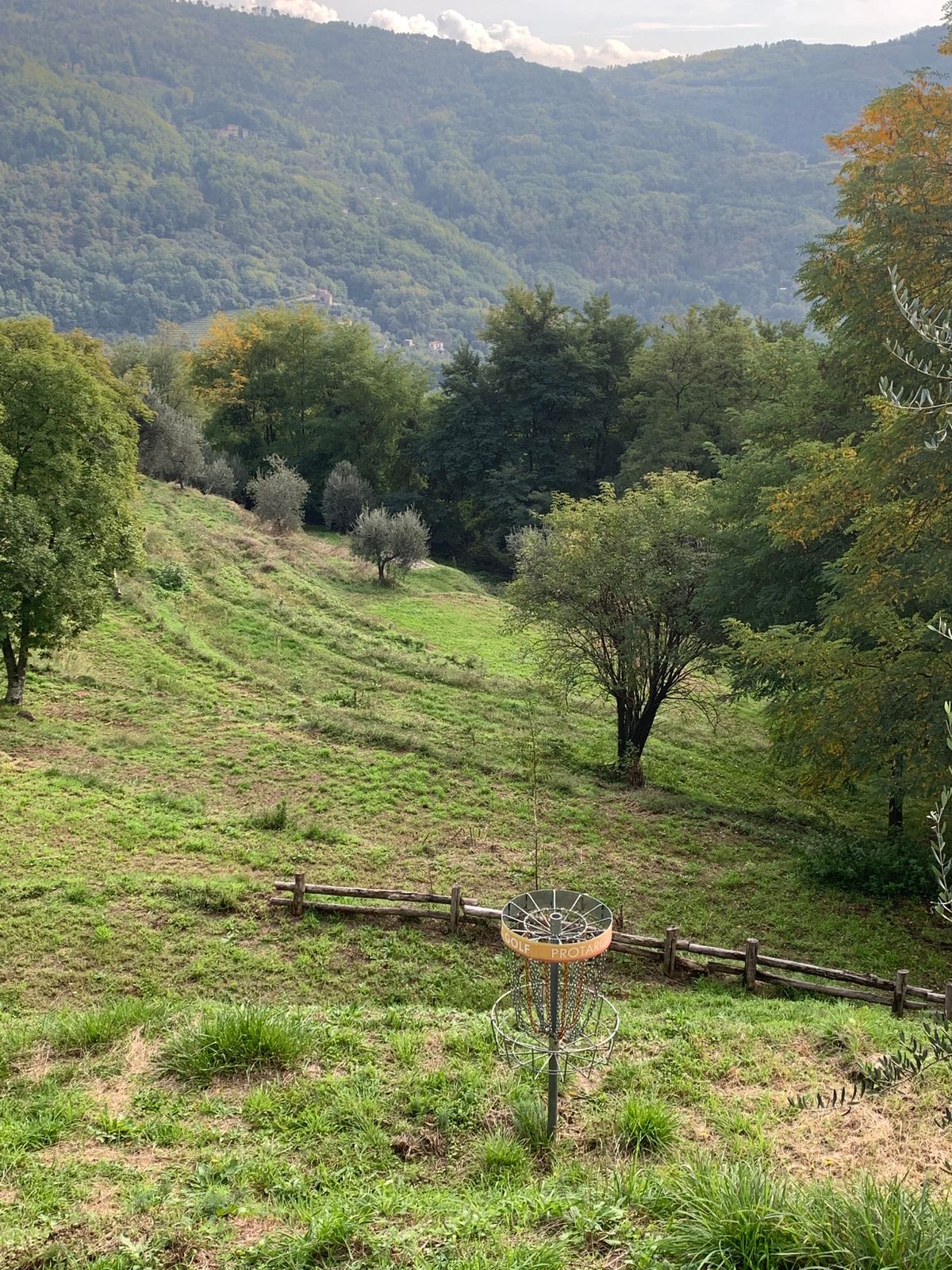 First few holes play along the contour of a terraced hill.