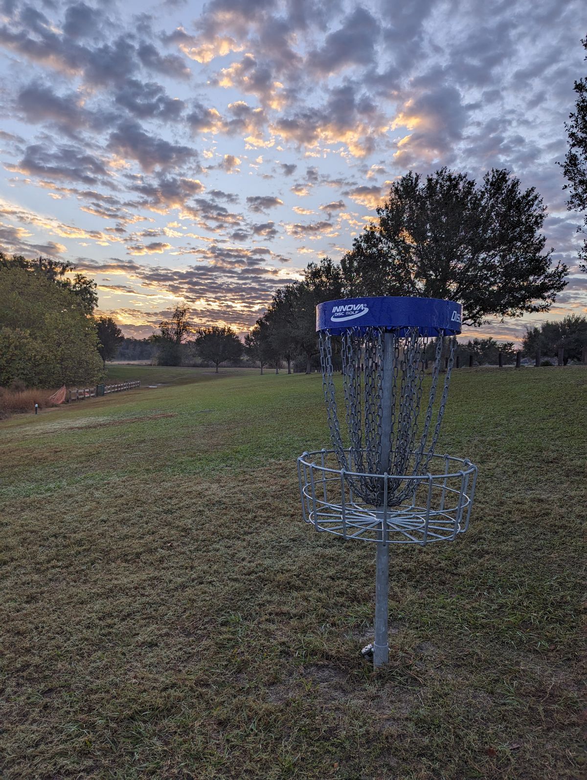Looking back down hole 5 fairway towards the tee on a beautiful morning.
