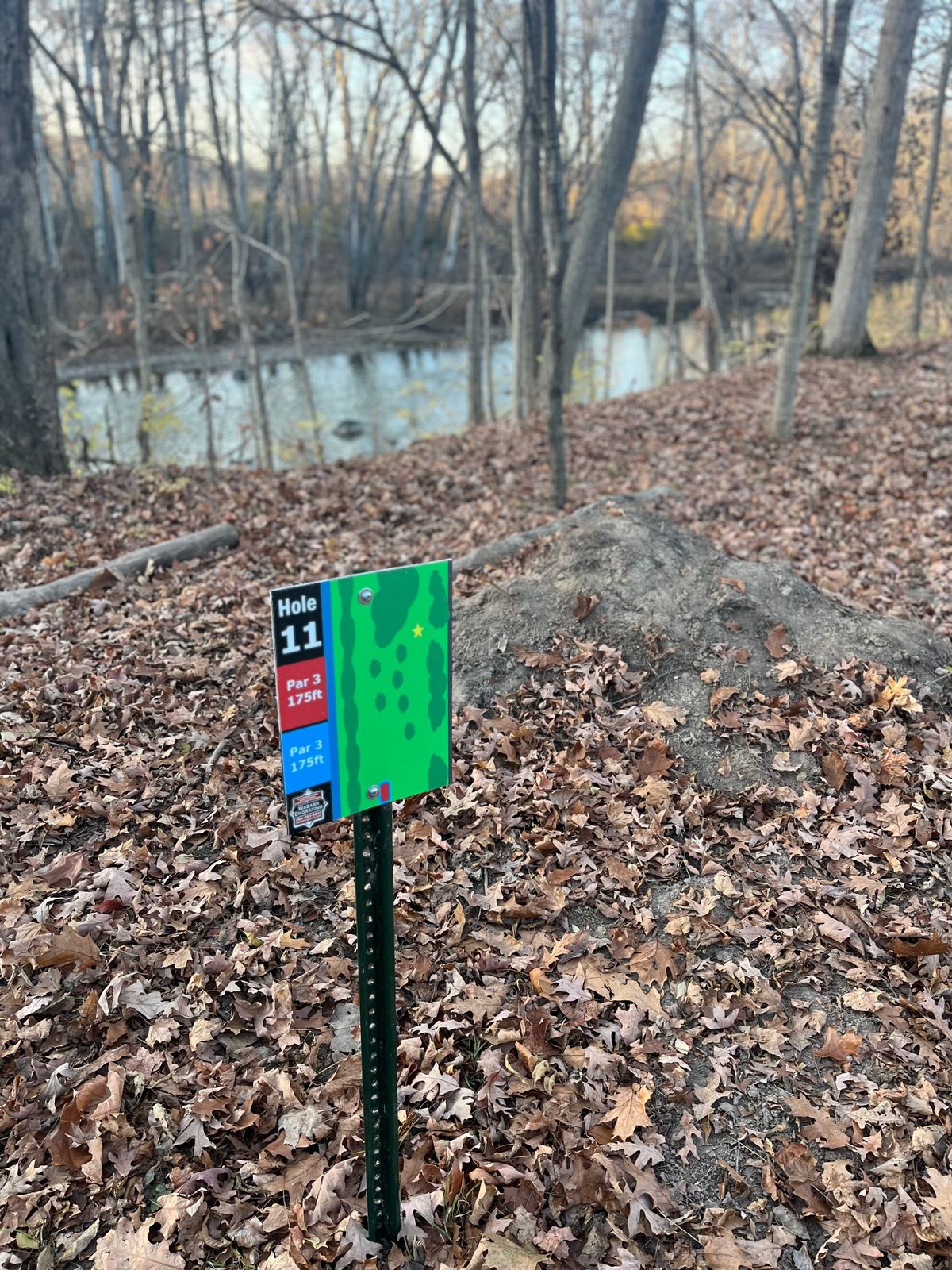 Tee Pad 11 facing river.
