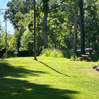 Hole 9 until I switch it to hole 1 and redo it all to make it flow better Phone pole and long grass