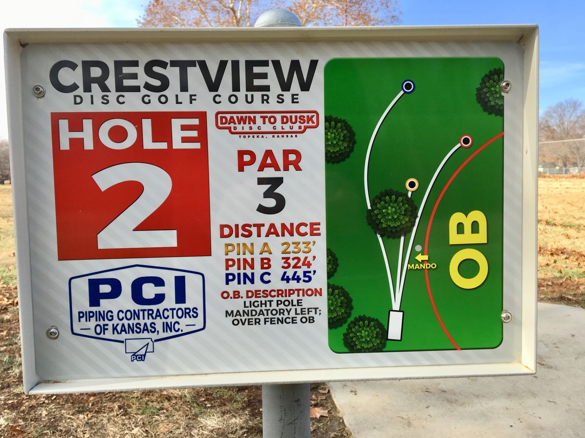 Hole 2 Tee Sign